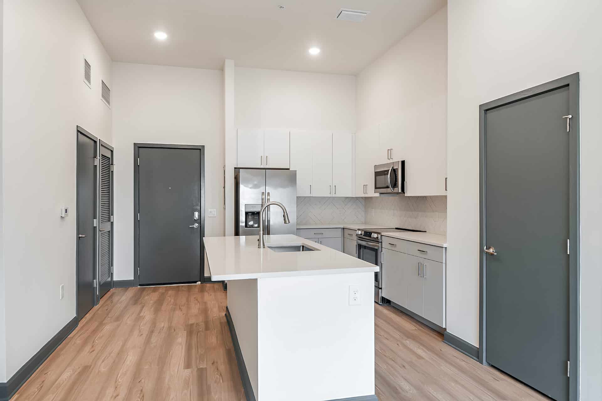 open concept kitchen with kitchen island