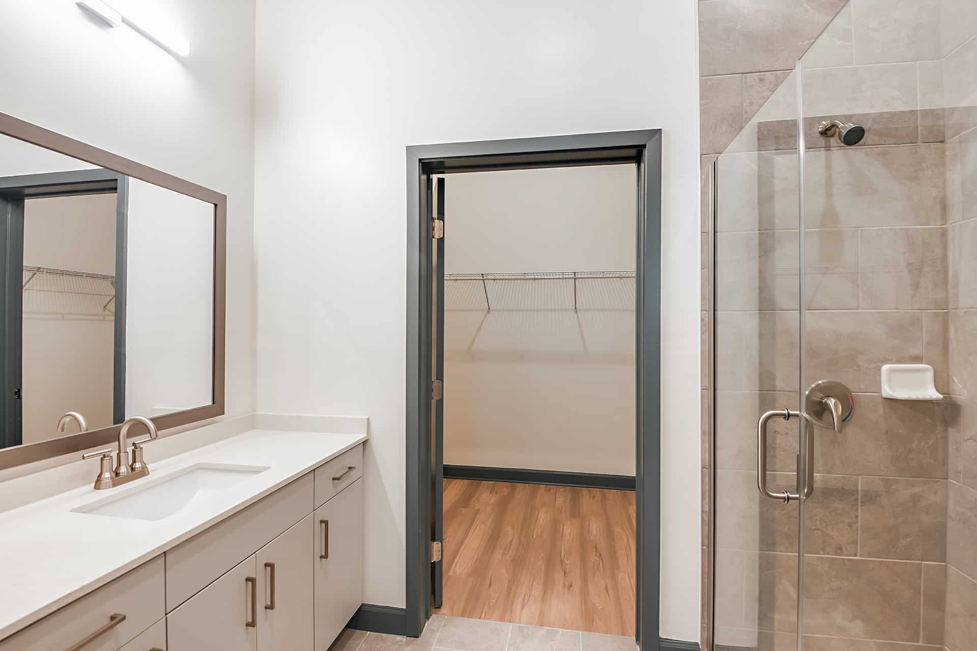 bathroom with glass shower